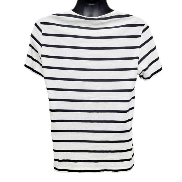 2/$20 Y2K Black & White Stripes Tee T-shirt Top Size: M - Picture 4 of 4